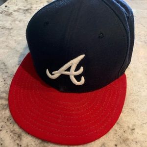 New Era Atlanta Braves hat, worn once, size  7 1/4